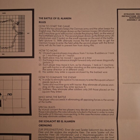 Milton Bradley Battle Tank Board Army Strategy Paper Grid 1975 Large Replacement - Picture 5 of 9